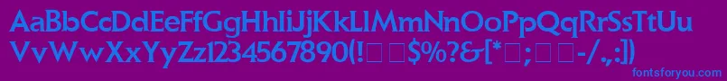 ElanMedium Font – Blue Fonts on Purple Background