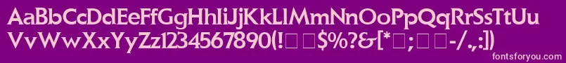 ElanMedium Font – Pink Fonts on Purple Background