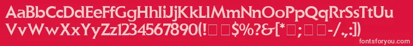 ElanMedium Font – Pink Fonts on Red Background