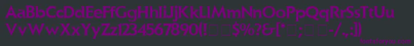 Шрифт ElanMedium – фиолетовые шрифты на чёрном фоне