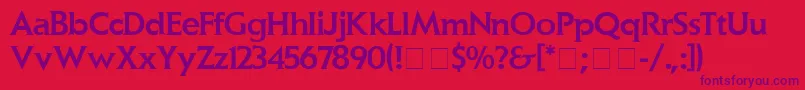 ElanMedium Font – Purple Fonts on Red Background
