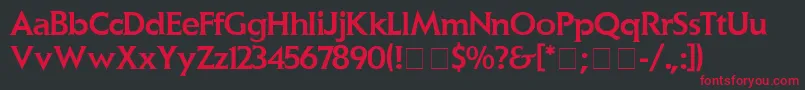 ElanMedium Font – Red Fonts on Black Background