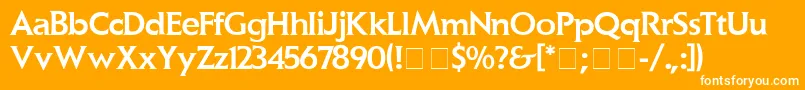 Шрифт ElanMedium – белые шрифты на оранжевом фоне