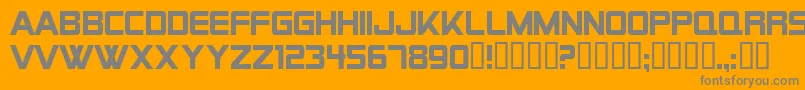 AlienEncountersSolid Font – Gray Fonts on Orange Background