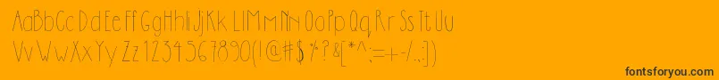 フォントDilemhandwritten – 黒い文字のオレンジの背景