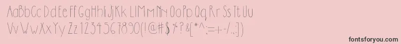 フォントDilemhandwritten – ピンクの背景に黒い文字