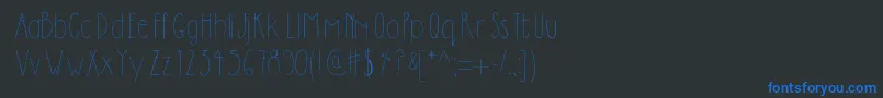 Шрифт Dilemhandwritten – синие шрифты на чёрном фоне