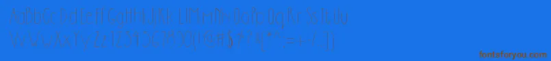 Czcionka Dilemhandwritten – brązowe czcionki na niebieskim tle