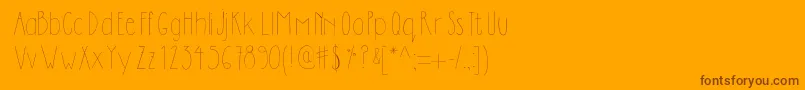 Dilemhandwritten-fontti – ruskeat fontit oranssilla taustalla