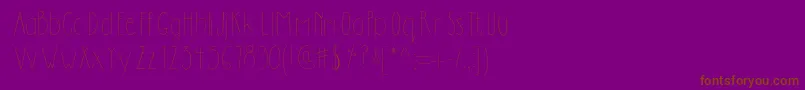 Dilemhandwritten-Schriftart – Braune Schriften auf violettem Hintergrund