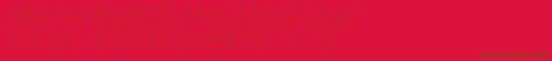Czcionka Dilemhandwritten – brązowe czcionki na czerwonym tle