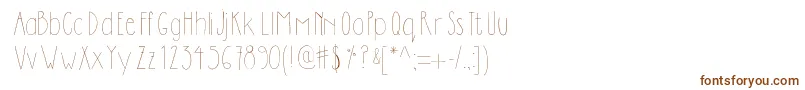 Шрифт Dilemhandwritten – коричневые шрифты на белом фоне