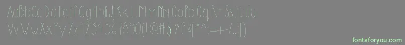 Dilemhandwritten Font – Green Fonts on Gray Background