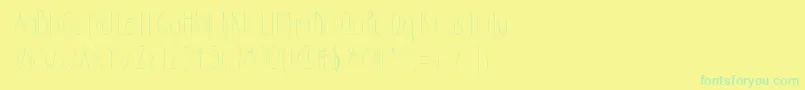 フォントDilemhandwritten – 黄色い背景に緑の文字