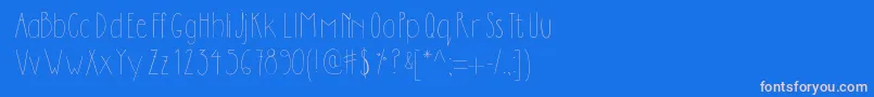 Dilemhandwritten-fontti – vaaleanpunaiset fontit sinisellä taustalla