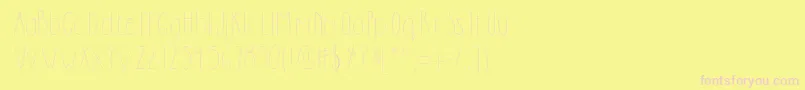 Dilemhandwritten-fontti – vaaleanpunaiset fontit keltaisella taustalla