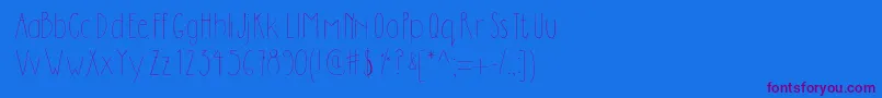 Dilemhandwritten Font – Purple Fonts on Blue Background