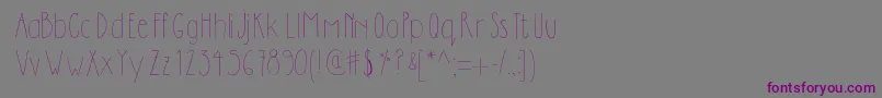 Шрифт Dilemhandwritten – фиолетовые шрифты на сером фоне