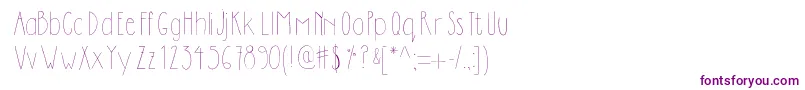 Dilemhandwritten-fontti – violetit fontit valkoisella taustalla