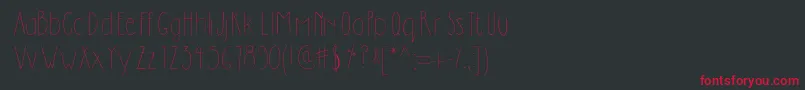 Dilemhandwritten-fontti – punaiset fontit mustalla taustalla