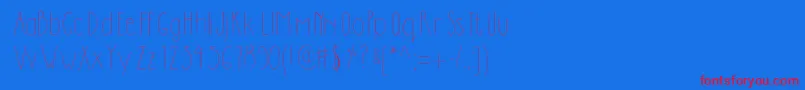 Dilemhandwritten-fontti – punaiset fontit sinisellä taustalla