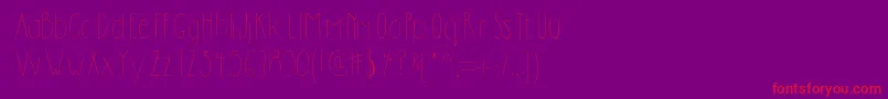 Dilemhandwritten-fontti – punaiset fontit violetilla taustalla