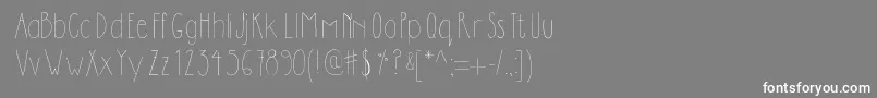 Dilemhandwritten-fontti – valkoiset fontit harmaalla taustalla