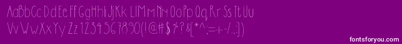 フォントDilemhandwritten – 紫の背景に白い文字