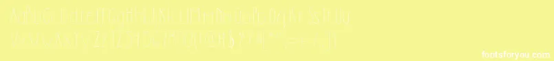 Czcionka Dilemhandwritten – białe czcionki na żółtym tle