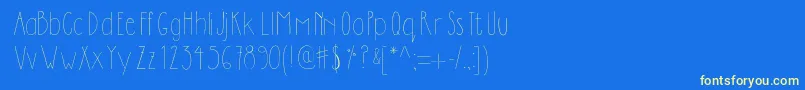 Dilemhandwritten Font – Yellow Fonts on Blue Background