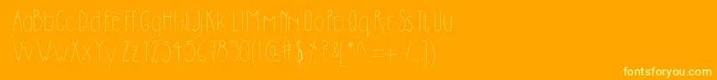 Dilemhandwritten-fontti – keltaiset fontit oranssilla taustalla