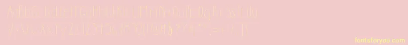 Dilemhandwritten Font – Yellow Fonts on Pink Background