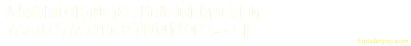 Dilemhandwritten-Schriftart – Gelbe Schriften auf weißem Hintergrund