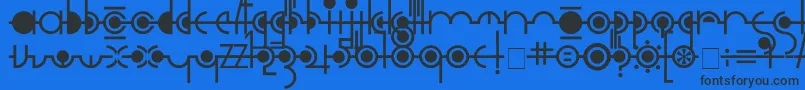 フォントCropograph – 黒い文字の青い背景