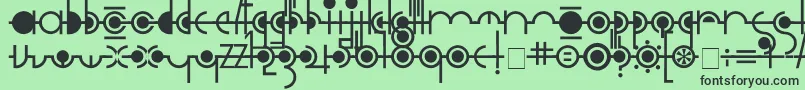フォントCropograph – 緑の背景に黒い文字