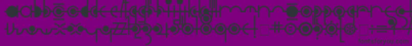 Cropograph-fontti – mustat fontit violetilla taustalla