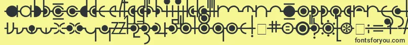 Cropograph-fontti – mustat fontit keltaisella taustalla