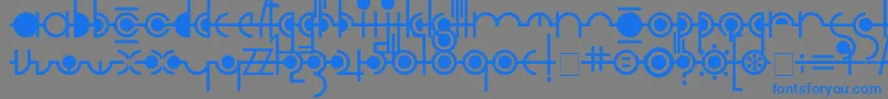 Cropograph Font – Blue Fonts on Gray Background