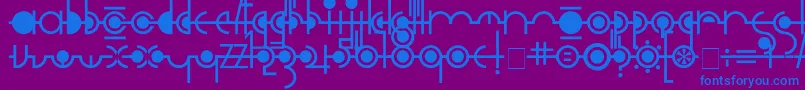 Fonte Cropograph – fontes azuis em um fundo violeta