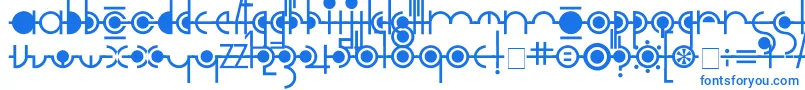 Шрифт Cropograph – синие шрифты