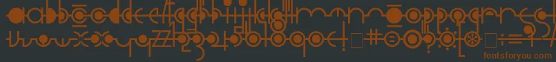 Cropograph Font – Brown Fonts on Black Background