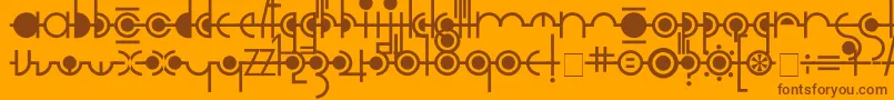 Cropograph Font – Brown Fonts on Orange Background