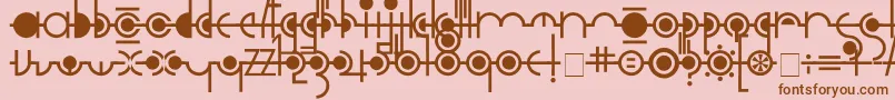 Шрифт Cropograph – коричневые шрифты на розовом фоне