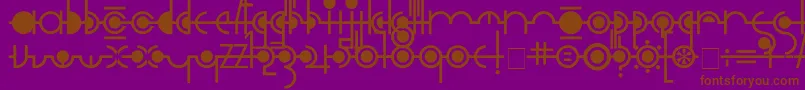 Шрифт Cropograph – коричневые шрифты на фиолетовом фоне