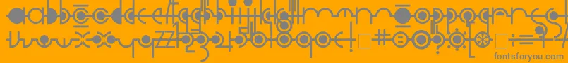 フォントCropograph – オレンジの背景に灰色の文字