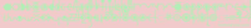 Шрифт Cropograph – зелёные шрифты на розовом фоне