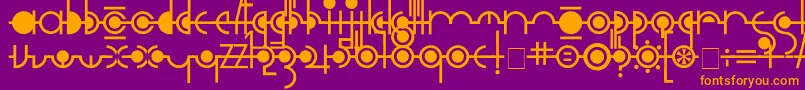 Cropograph Font – Orange Fonts on Purple Background