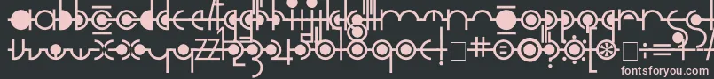 Шрифт Cropograph – розовые шрифты на чёрном фоне
