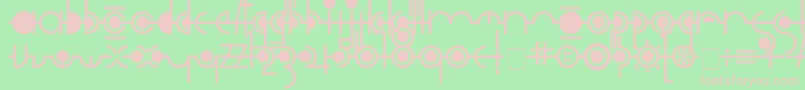 フォントCropograph – 緑の背景にピンクのフォント