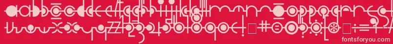 フォントCropograph – 赤い背景にピンクのフォント